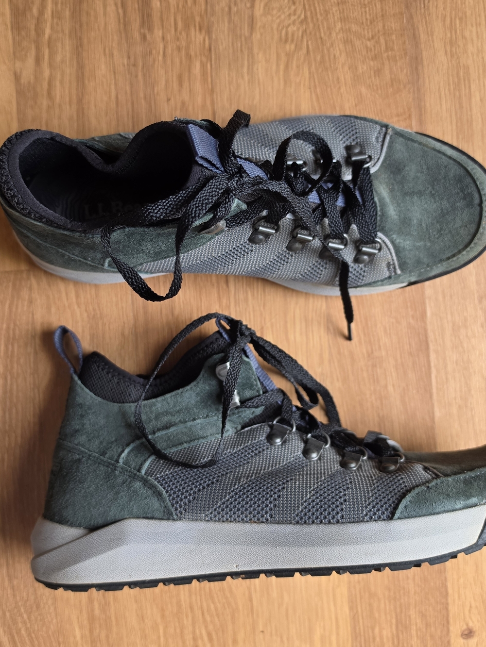 Women's Casual Suede and Mesh Sneaker Boot in Dark Green